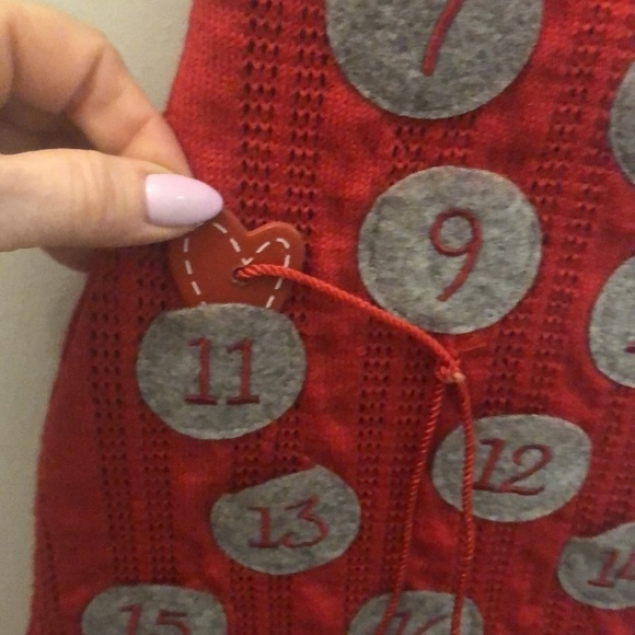 Gnome Christmas Advent Calendar Hanging Holiday Teachers Office Countdown Door - Picture 3 of 6